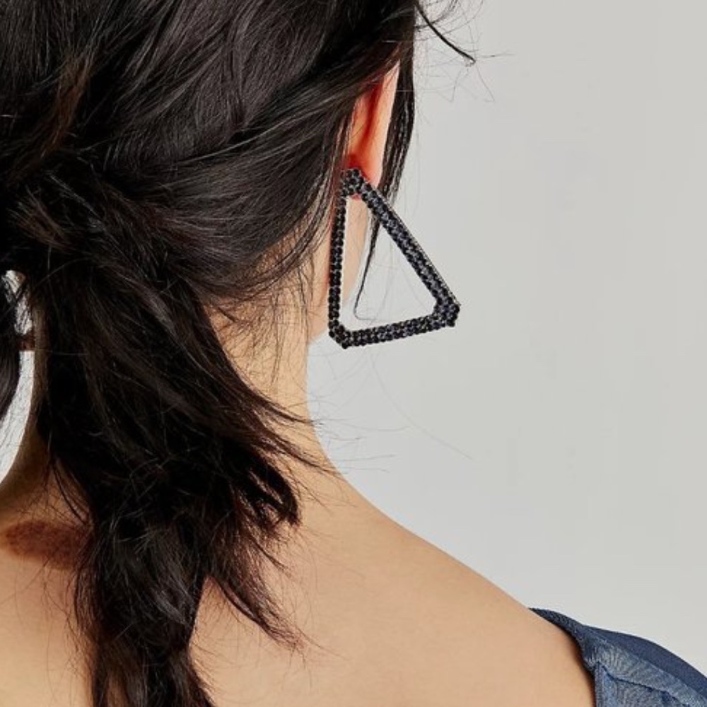 NWT Free People Triangle Statement Earrings